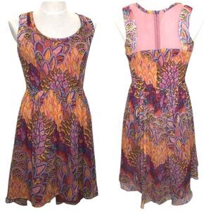 Nicole Miller Artelier High Low Bohemian Dress Size 6